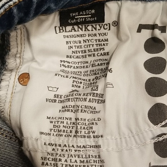 💕BLANKNYC💕 Astor Cut Off Shorts Sun Rainbow Embroidered Denim Raw Hem 27 NWT - Picture 12 of 13
